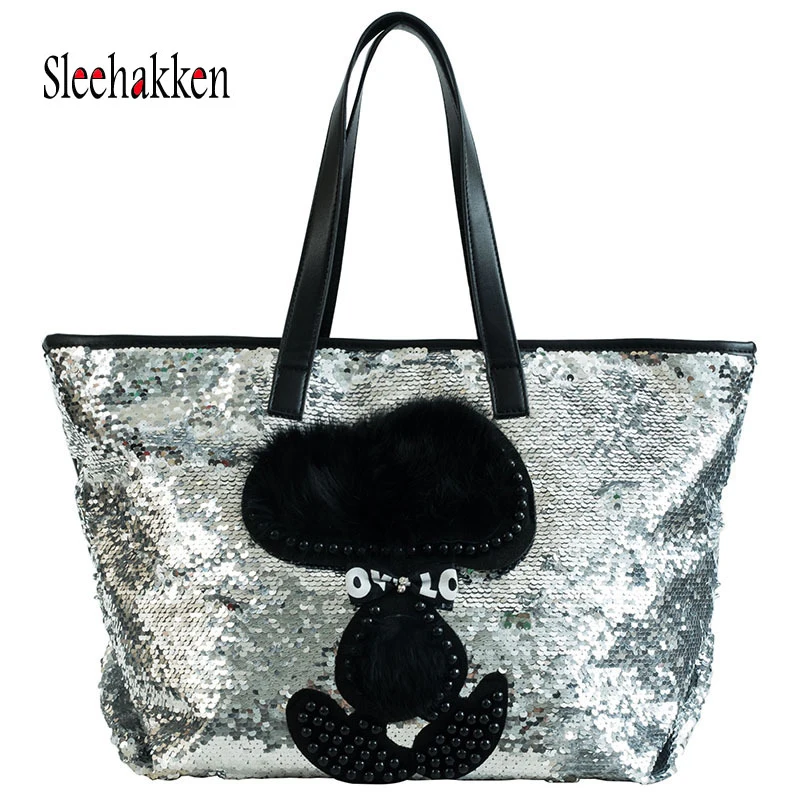 Роскошные сумки женские дизайнерские через плечо с блестками Портативная сумка