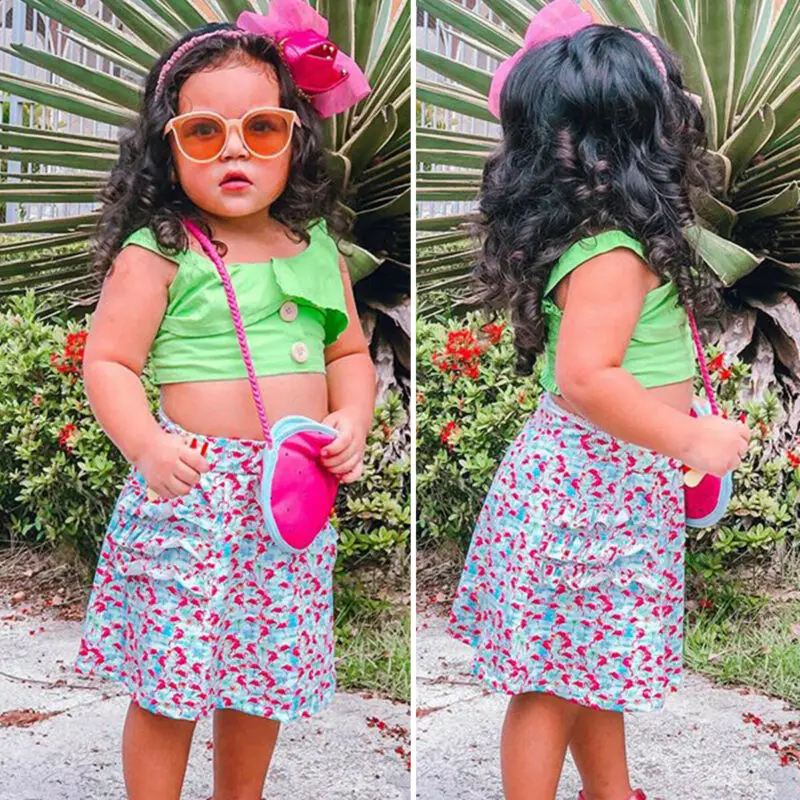 Для детей ясельного возраста для маленьких девочек жилет с оборкой топы принтом