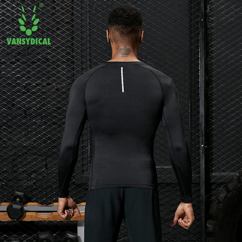 VANSYDICAL компрессионная рубашка для мужчин с длинным коротким рукавом спортивная