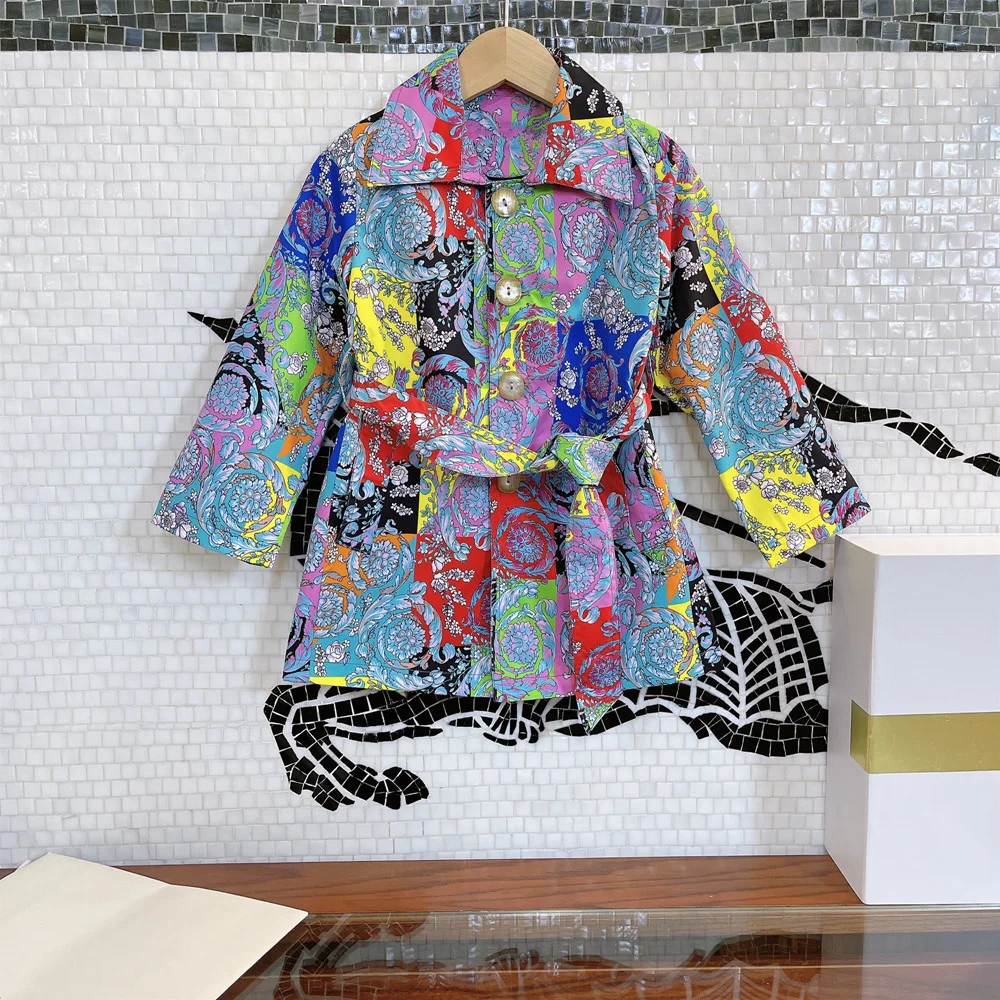 

Куртка-ветровка с принтом для девочек от couture Haute, новинка 2021 года, классический дизайн с принтом, модная верхняя часть тела