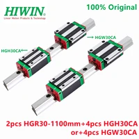 100 original hiwin 2pcs linear guide rail hgr30 1100mm 4pcs hiwin hgh30ca or 4pcs hgw30ca linear blocks hgh30 hgw30