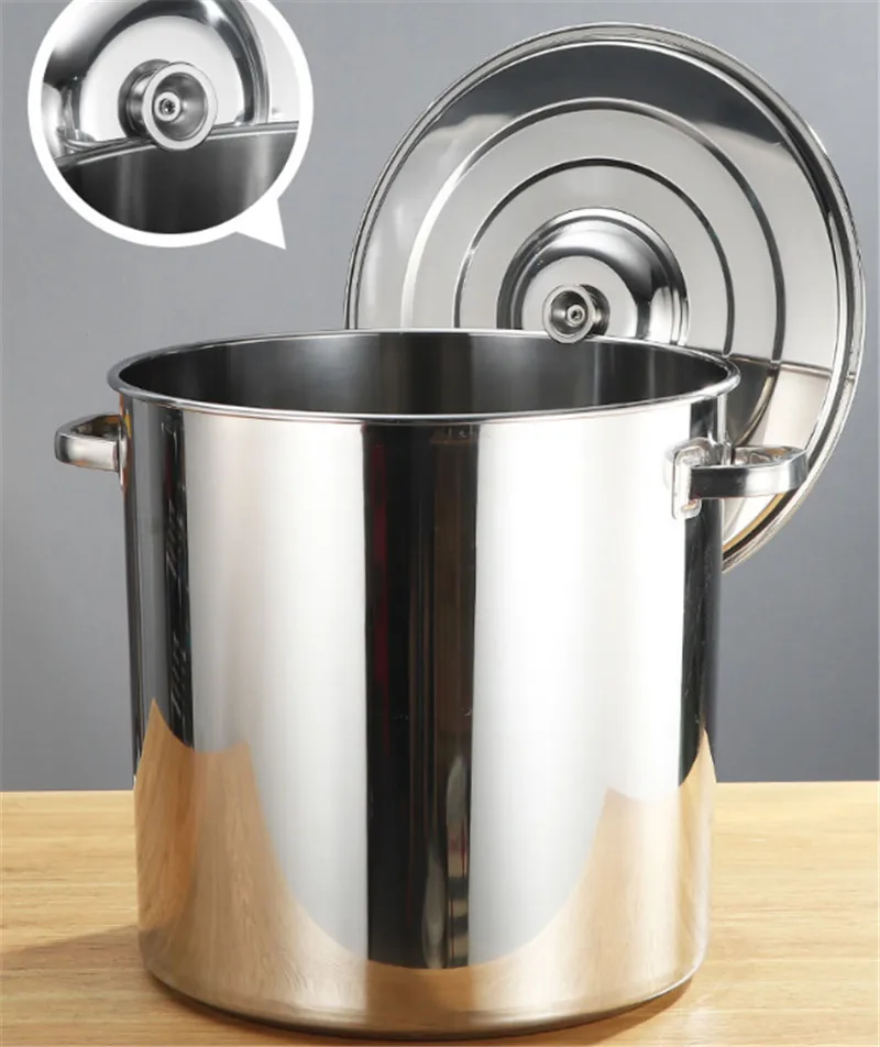 Вместительный котелок из нержавеющей стали с ведром толстая подошва кастрюля