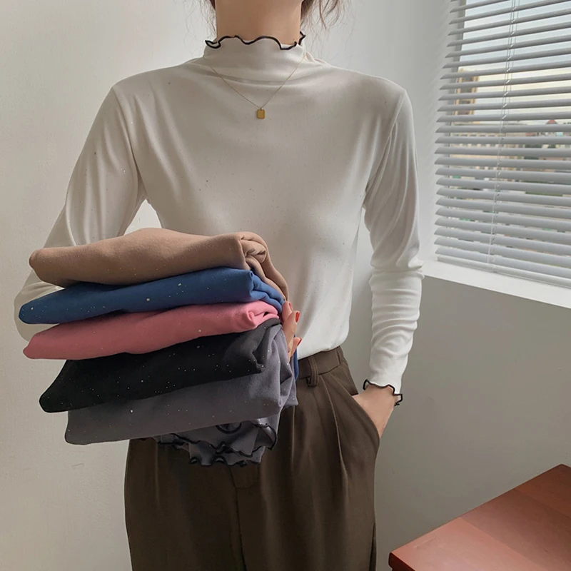 

Осенне-зимняя теплая двухсторонняя рубашка с полувысоким воротником и деревянными ушками на бархатной подкладке, 2021