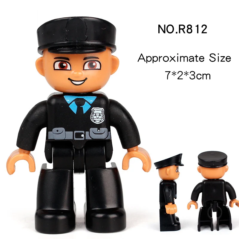 

Big Building Bricks Action Figures Blocks Compatible With Duplo Family Model Character Household Doll Toys For Children Gift Toy