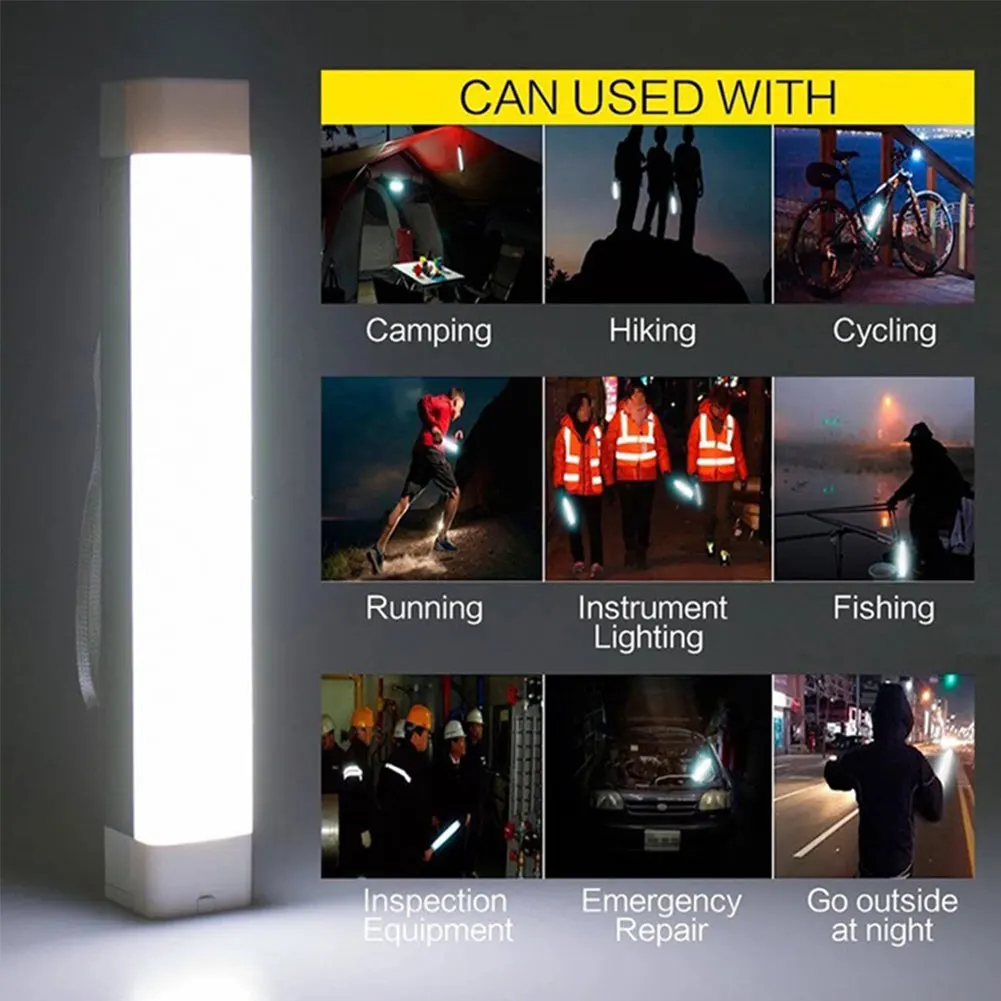 

LED Tube Work Light Rechargeable Strip Multifunctional Portable Lights For Outdoor Indoor Lighting White 5W 3W Camping Lamp