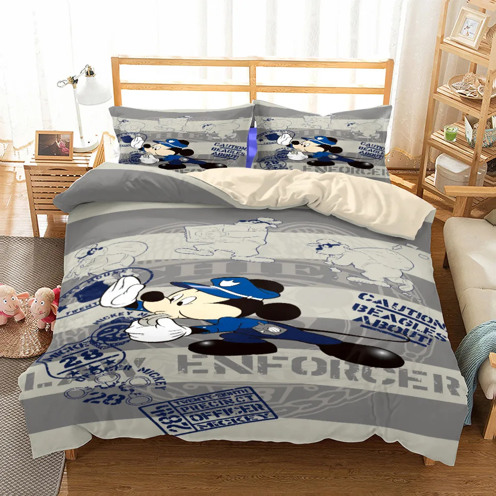 

Disney Cute Mickey Minnie Donald Duck Pattern Bedding Cartoon Down Quilt Covers Pillowcases Children's Luxury Bedroom Decor