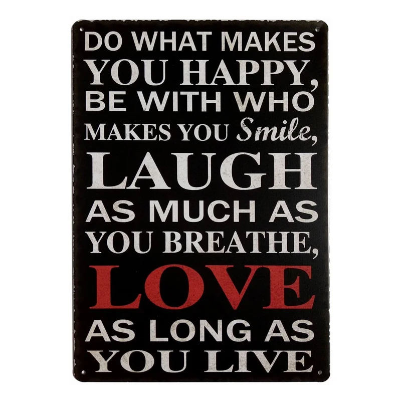 

Love Laugh Live Vintage Funny Home Decor Tin Sign Retro Metal Bar Pub Poster 8 X 12 Inches