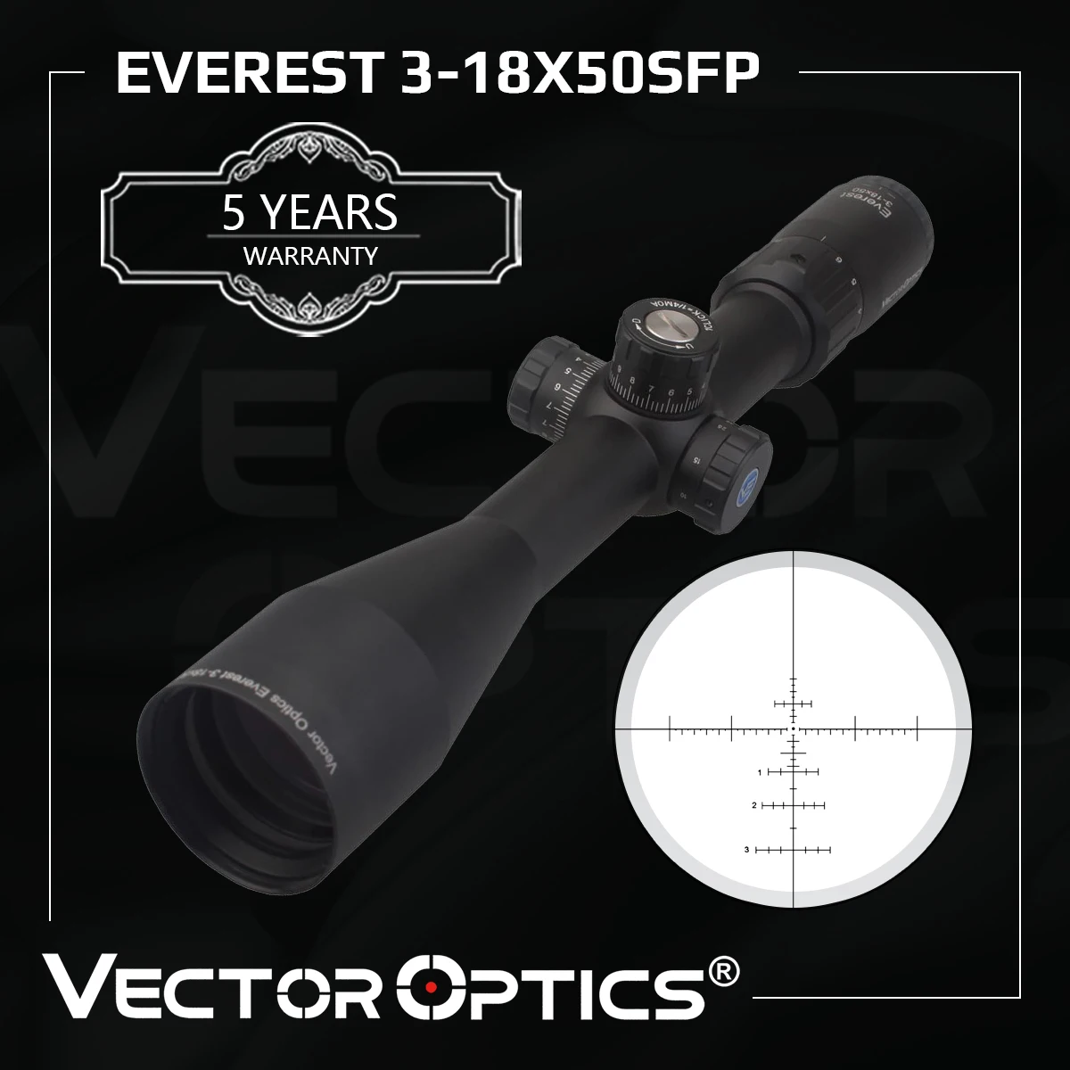 Векторная оптика Gen II Everest 3 18x50 прицел для охоты с гравированным стеклом мпх сетка