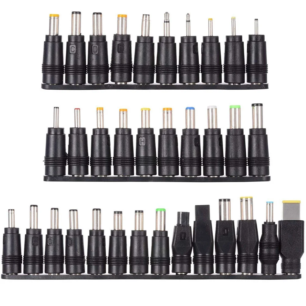 universal laptop tips 34pcs replacement adapter all in one charger connector jack sets plug for notebook hp lenovo dell more free global shipping