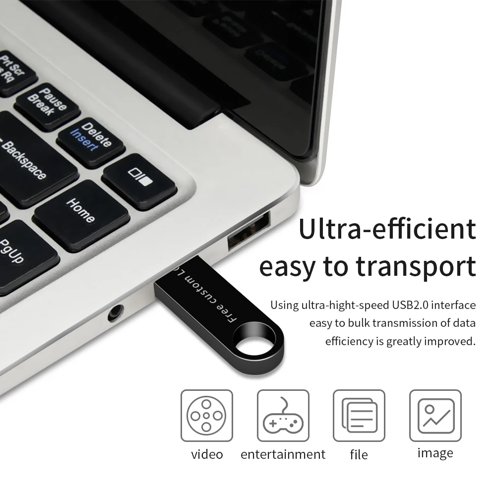 Usb флеш-накопитель 128 ГБ 64 32 16 8 4 Гб для ключей водонепроницаемый металлический