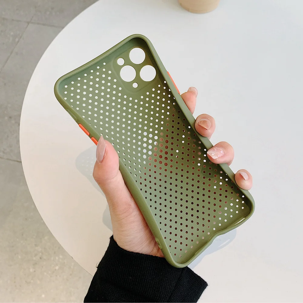 Чехол для телефона с рассеиванием тепла iPhone 11 Pro XR XS Max 12 Mini X 8 6 6S 7 Plus SE 2020 мягкий