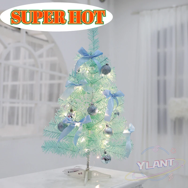 

60cm Blue Christmas Tree Christmas Ornament 2022 New Year Decor Pink Artificial Simulation Plant Christmas Decorations for Home