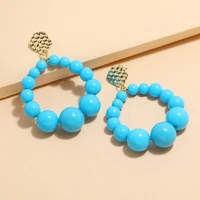 2021 new round bead earrings fashion jewelry stud earrings for women wholesale korean fashion summer jewelry