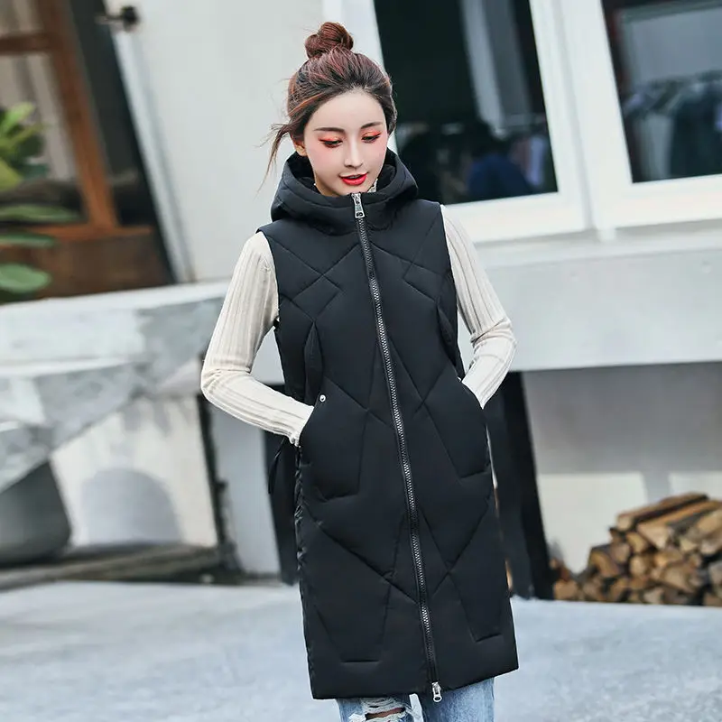 Новинка зимний утепленный хлопковый жилет на пуху женская мода однокнопочный