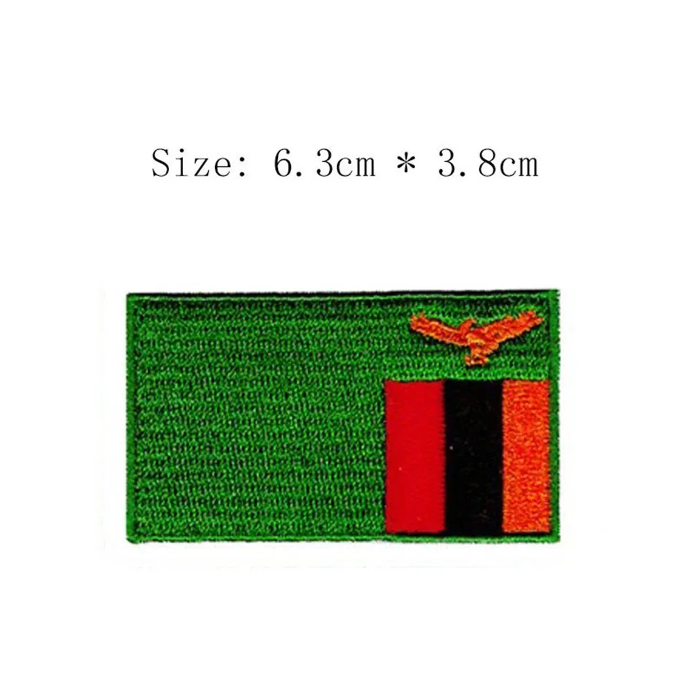 Флаг Замбии с вышивкой оптовая цена Лусака город железный пришитый на всю стежку