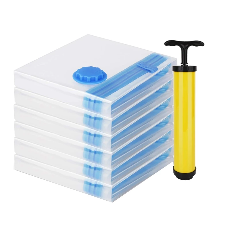 

6 пакет Джамбо многоразовые Space Saver вакуумный пакет для хранения печать хранения пакет мешки насоса с зубчатой передачей насос с вашей семье...