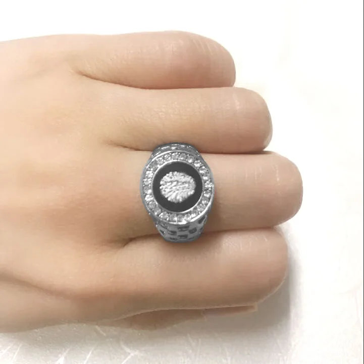 Новое модное роскошное классическое Винтажное кольцо золотого и серебряного