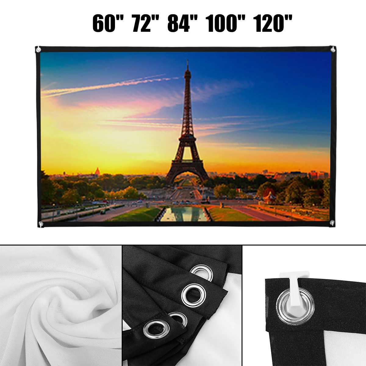 Портативный складной тканевый проекционный экран HD 4:3 для InFocus IN2138HD inl3188hd inl149wu