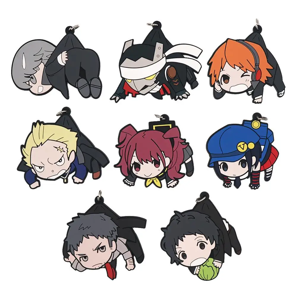 Брелок для ключей с изображением персонажей аниме P4 Yu Narukami Kanji Tatsumi Rise Kujikawa Tohru Adachi