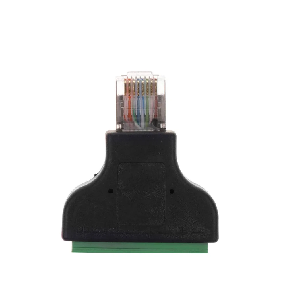 DC Connector RJ45 Ethernet Male to 8 Pin AV Terminal Screw Adapter Crystal Head Block Plug CCTV Accessory | Безопасность и защита
