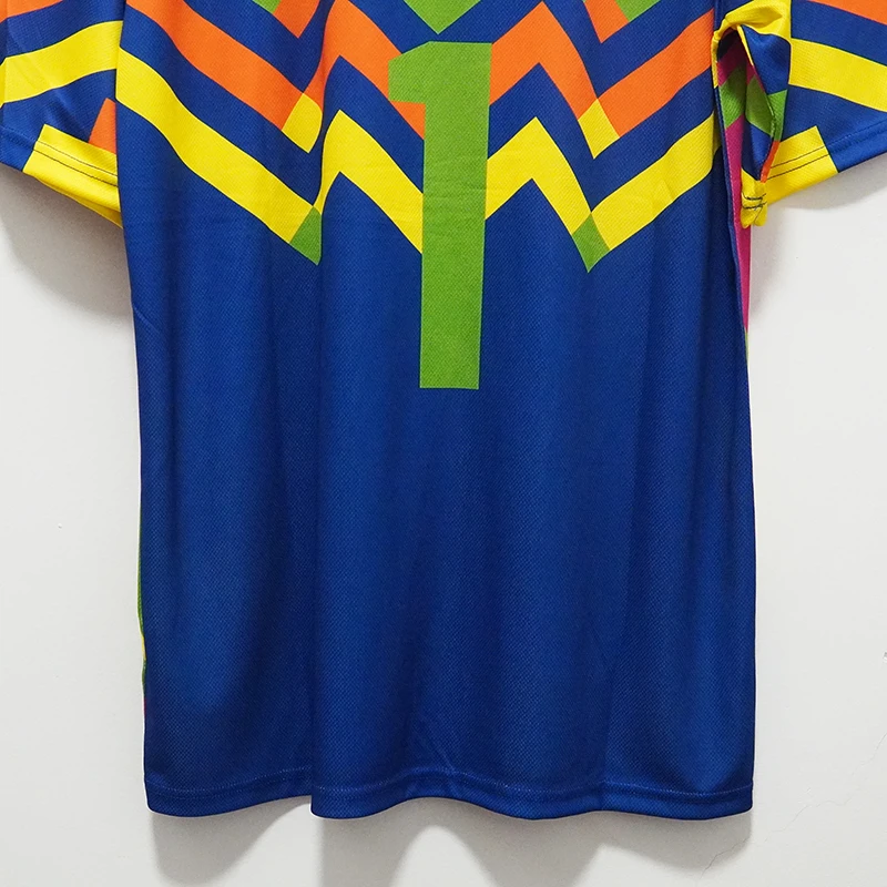 

Retro Mexico 1994 Jorge Campos Rose/Blue Vintage Shirt Classic Jerseys
