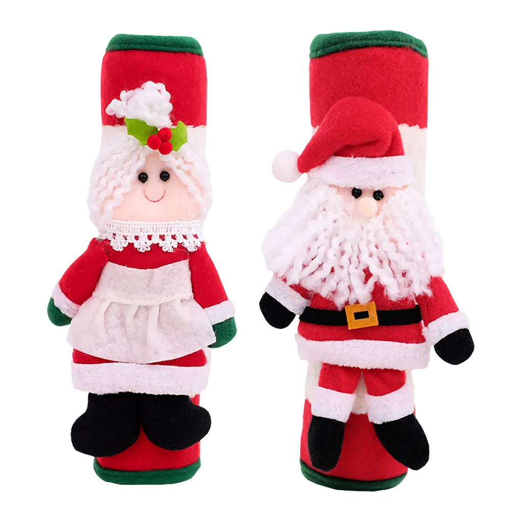 Рождественские дверные ручки для холодильника декоративные кухонного прибора