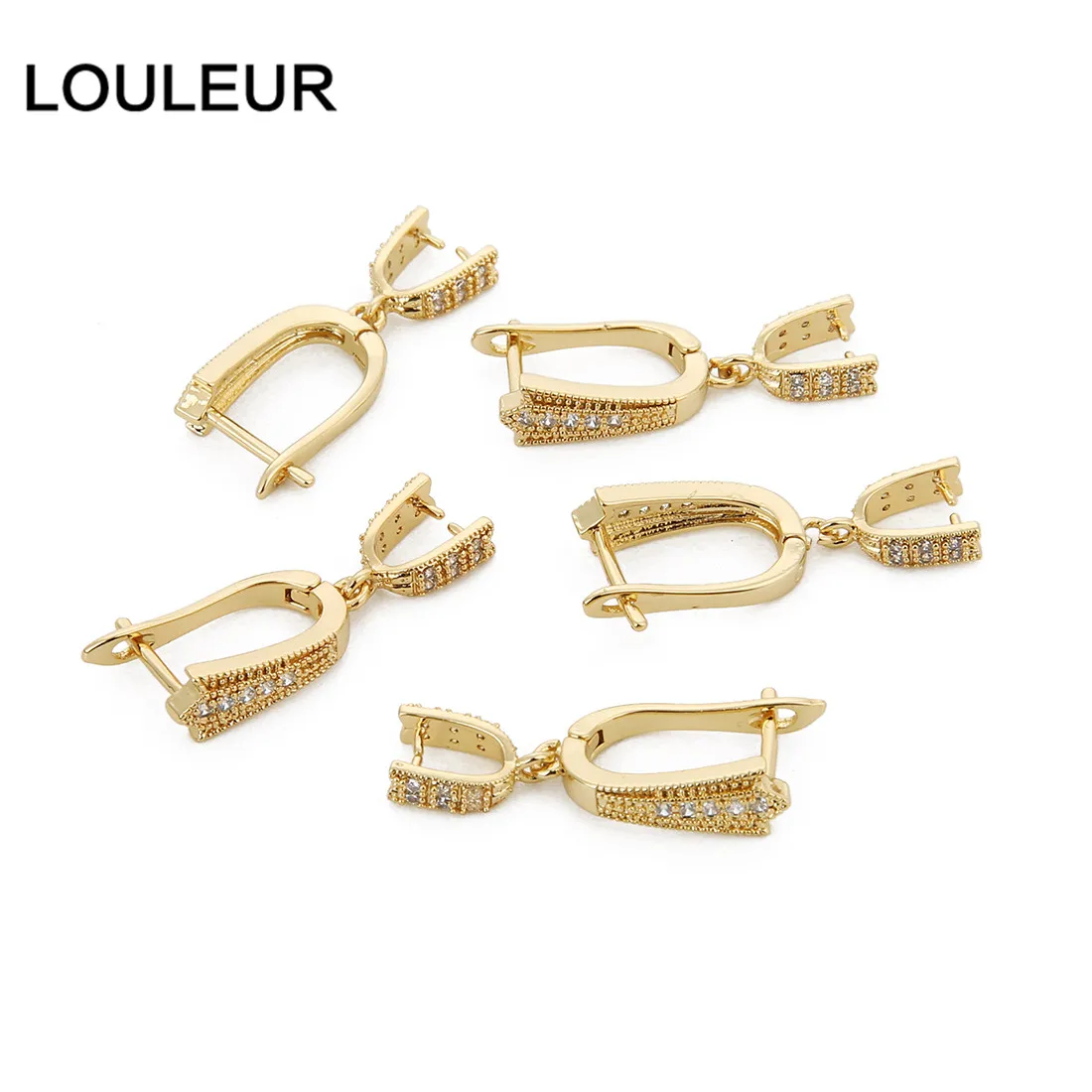 Louleur, 2 шт./лот, u-образные серьги в форме листа, крючок для женщин, сделай сам, серьги, модные ювелирные аксессуары, серьги, застежки, крючки