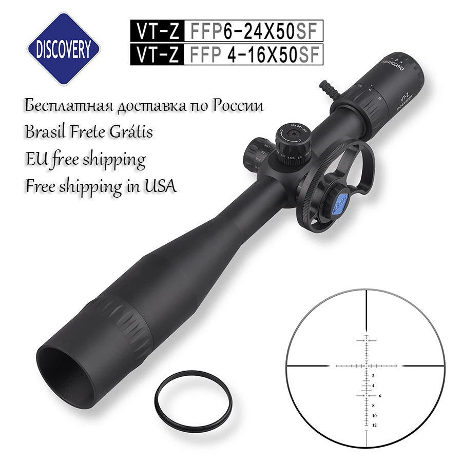Прицел Discovery VT Z 4 16 6 24X50SF FFP прицел для охоты с первым фокусным расстоянием боковым