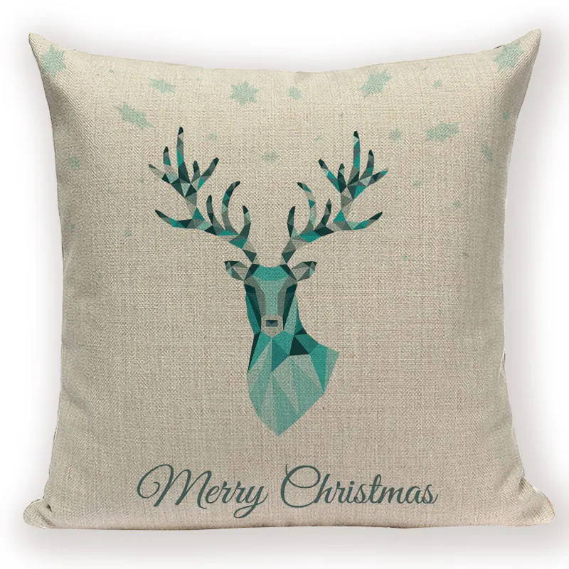 L1809-7 Merry Christmas пледы чехол для подушки мультфильм Санта Клаус Олень диван кровать Чехол скандинавский принт подушки для домашнего декора чехлы чехол s - Цвет: L1809-7