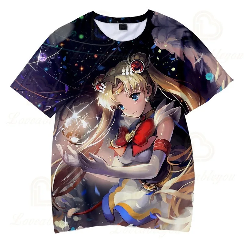 

2020 New Sailor Moon 3d Printed T Shirt Men Summer Casual Man's T-shirt Tops Tees Funny Tshirt Streetwear Male