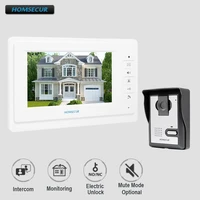 homsecur us delivery 7inch wired video door entry security intercom with intra monitor audio intercom