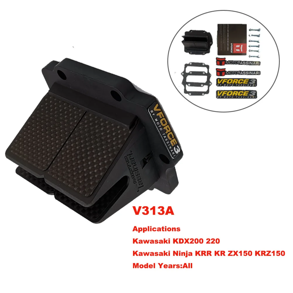 

V force 3 Reed Valve Carbon Fiber V-Force For Kawasaki KDX200 220 Ninja KRR KR ZX150 KRZ150 All Years Vforce Reeds Cage Palhetas