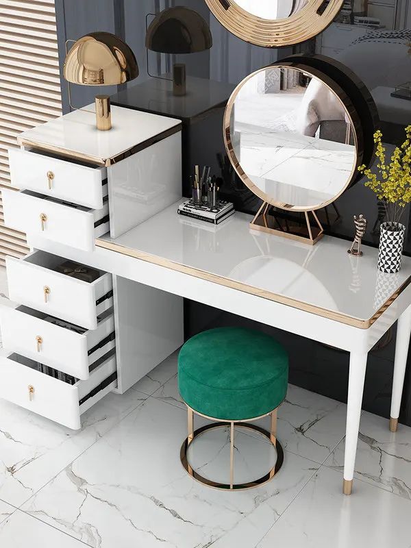 Туалетный столик с зеркалом для макияжа туалетный стул Комбинации светильник элитной мебели Спальня