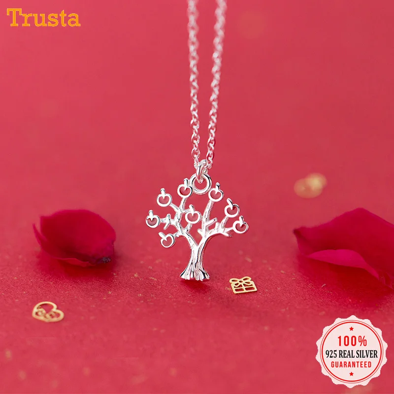 Trusta 2019 100% Стерлинговое Серебро 925 пробы ювелирное ожерелье симпатичное яблоко