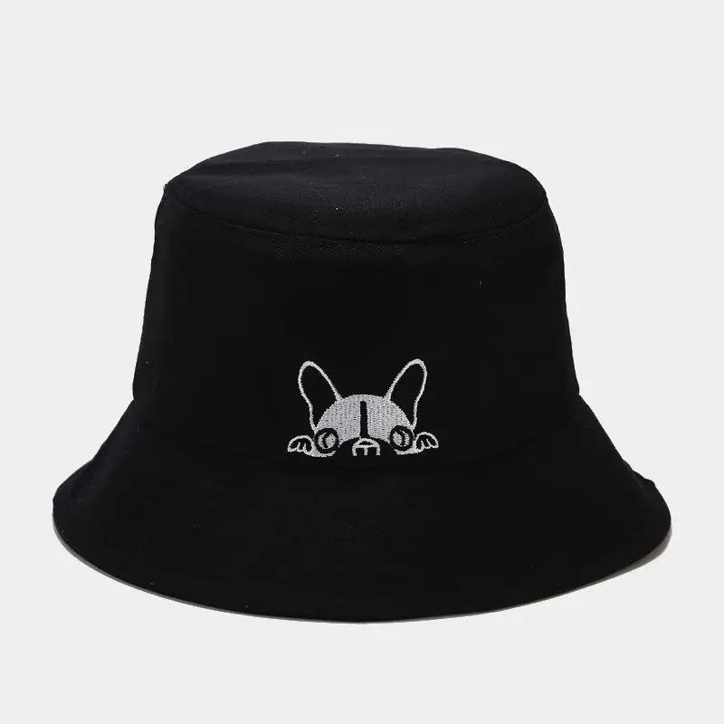 Casual Sun Hat Cartoon Cute Bucket Men Women Dog Bob Hip Hop Cap Summer Panama Black Fold Fishing | Аксессуары для одежды