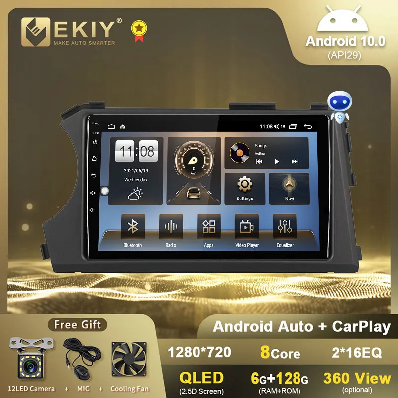 

Автомагнитола EKIY Carplay на Android 10, мультимедийный видеоплеер для Ford Focus 3 2011-2019, автостерео навигация на Android, 2din DVD HU