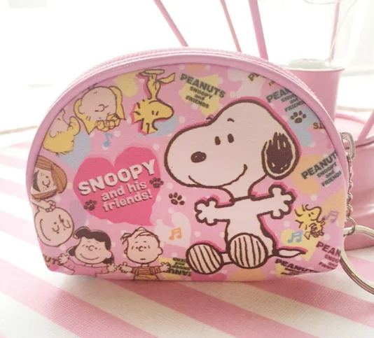 Hello kitty холщовый ручной кошелек для монет и кошелек, чехол, сумка; карманная цепочка для ключей, женская сумка-держатель для макияжа - Цвет: Белый