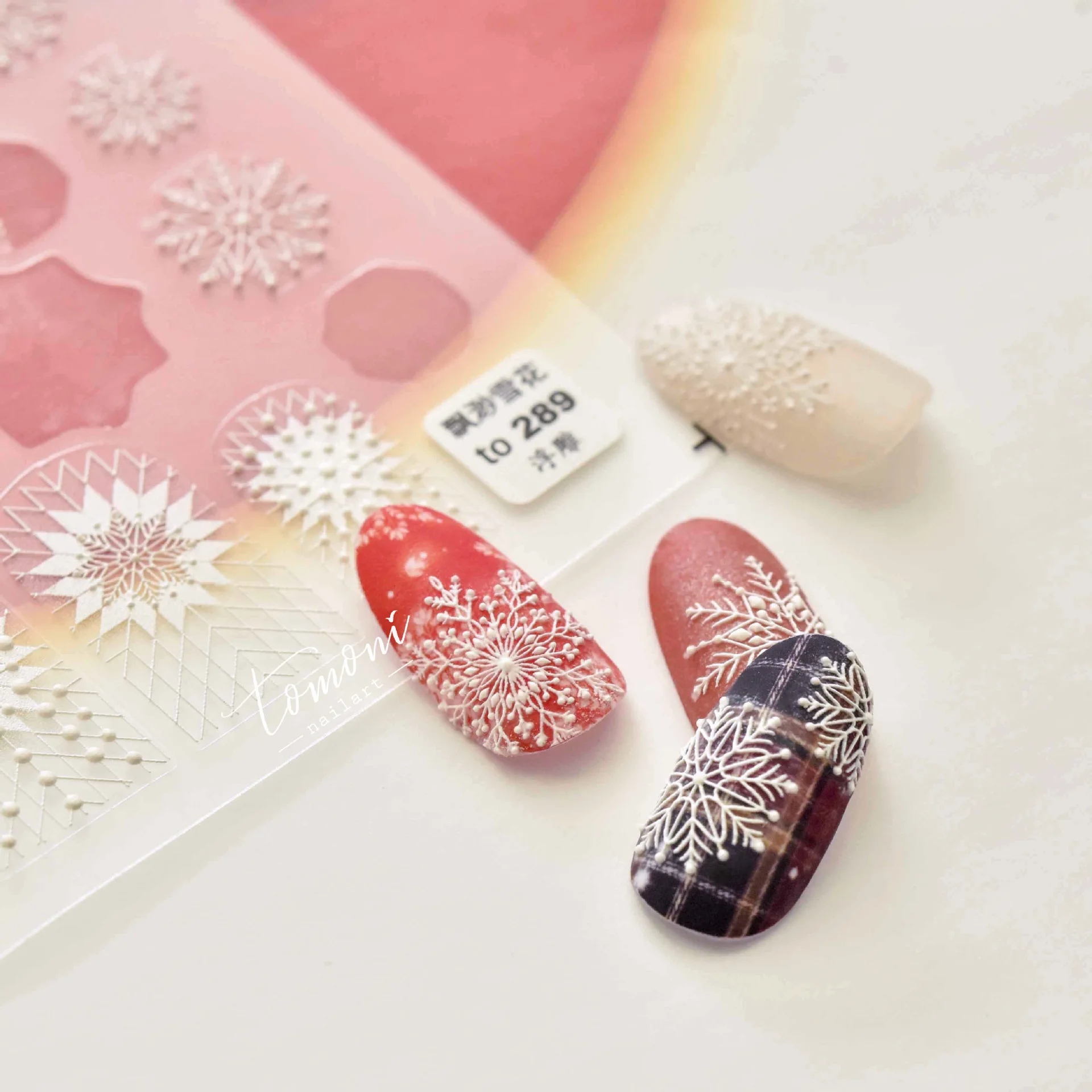 

New craft nail stickers Japanese stickers 5d nail stickers three-dimensional snowflake stickers