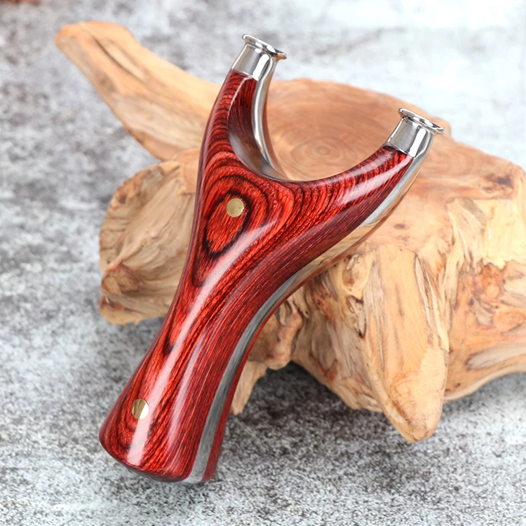 

Quality Strong Flat Rubber Band Solid Wood Slingshot High Precision Outdoor Sports Entertainment Competitive Shooting Slingshot