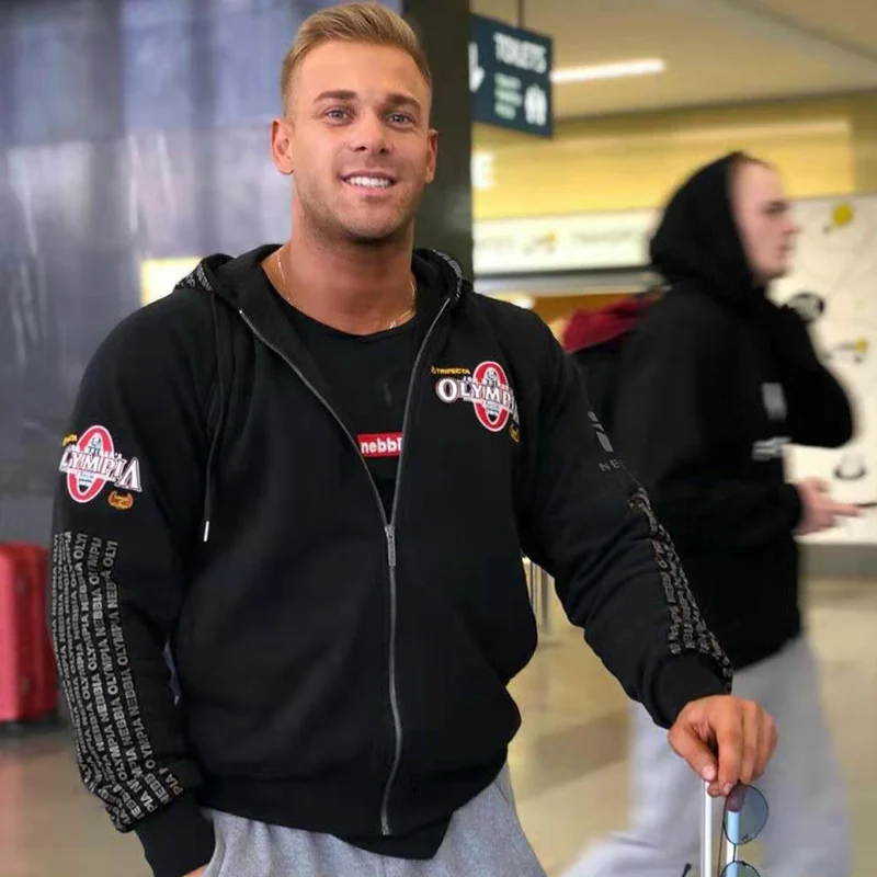 Брендовые толстовки для бодибилдинга мужская спортивная толстовка тренажерного