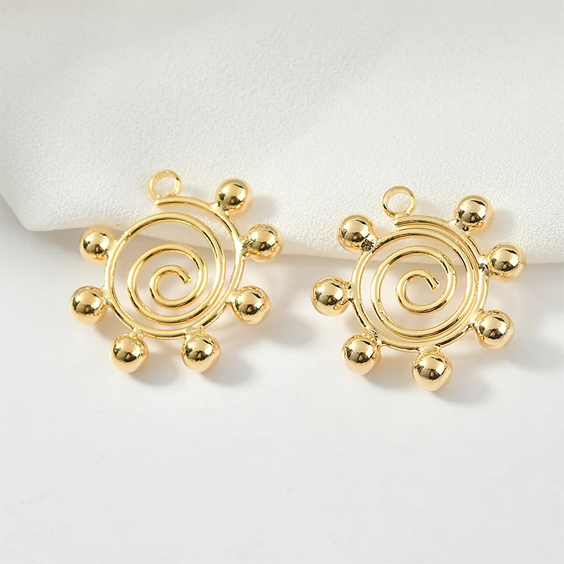 Цветное покрытие из меди цвет 18 каратного золота минималистичный геометрический