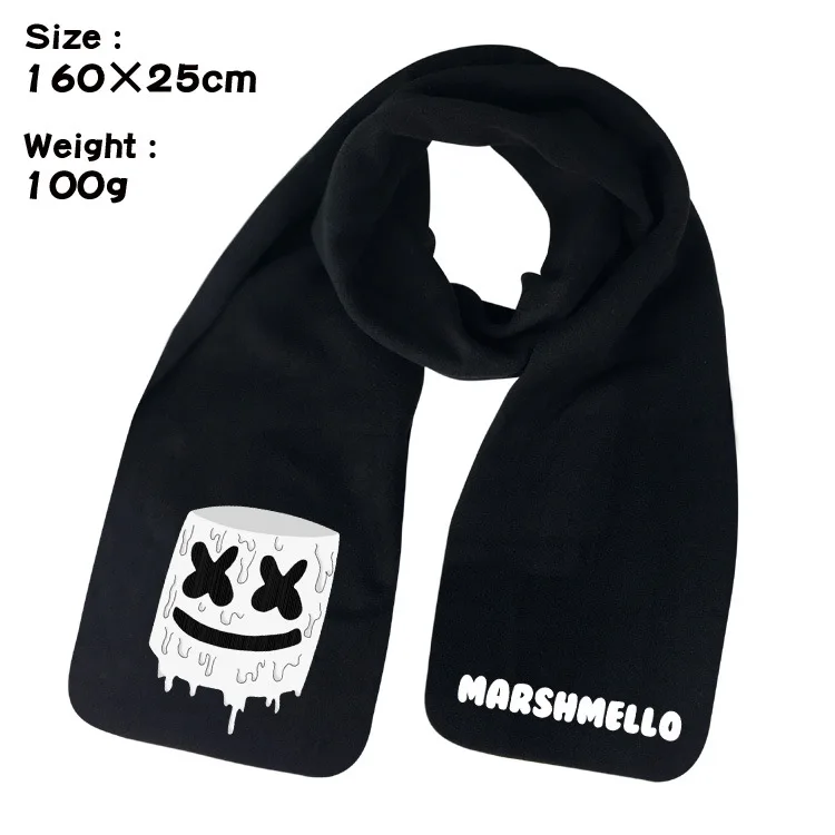 DJ Marshmello аксессуары для косплея аниме шарфы плед утолщение мягкий зимний теплый
