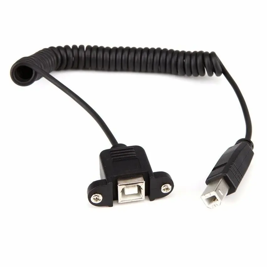 1 5 м Длина USB 2 0 B женское крепление для Мужской удлинитель змеевидная спираль