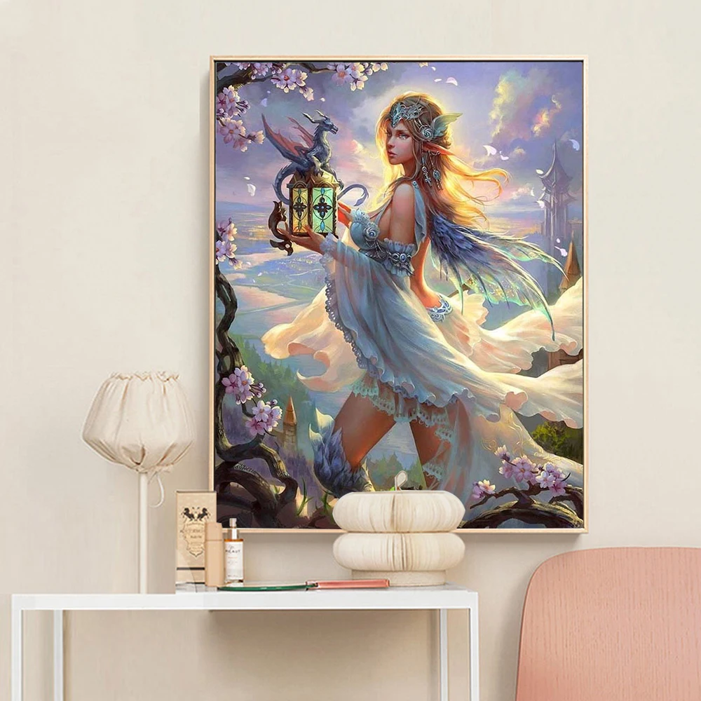 

5D DIY алмазная живопись фея и чудовище Стразы трехмерная вышивка крестиком