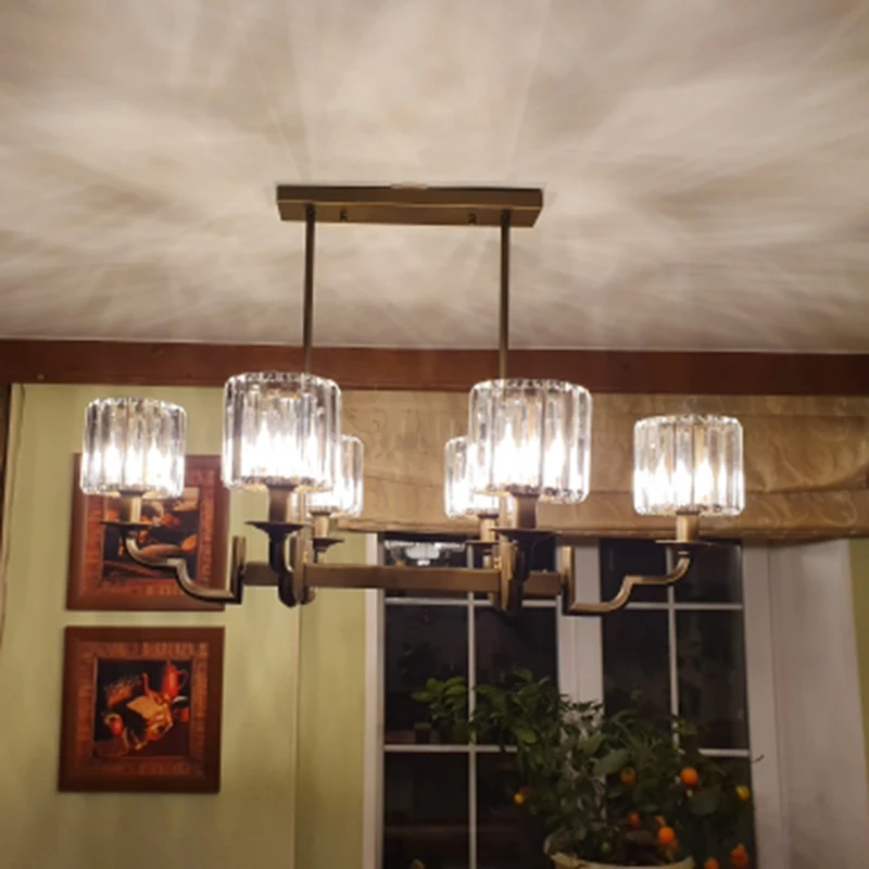 

Vintage crystal chandeliers dining classic industrial loft chandelier lighting bedroom bronze lights crystal lustre for kitchen