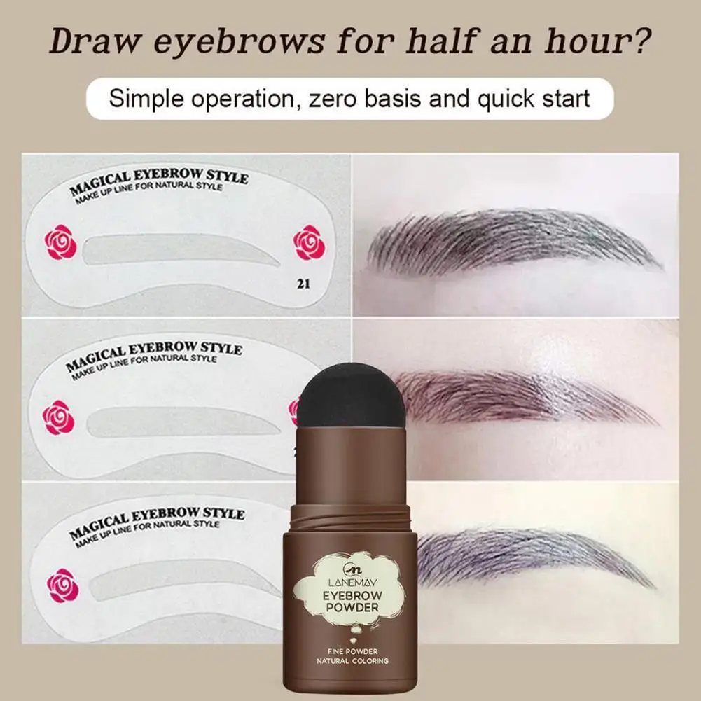 

Набор для бровей One Step Brow Stamp Kit портативный водостойкий естественный отпечаток для бровей водостойкий черный макияж косметика Коричневый E ...