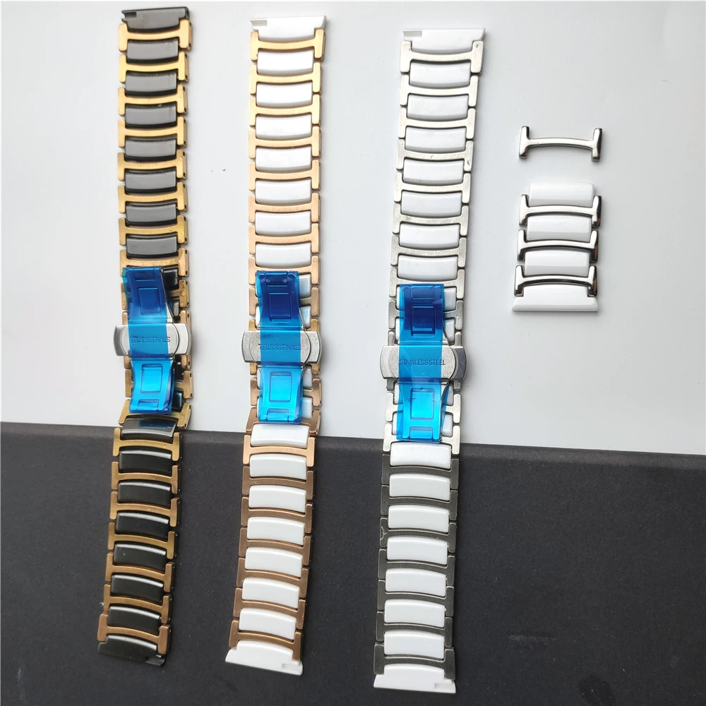 

For Samsung Galaxy Watch 3 45mm 41mm Gear S3 46mm Active 2 Band 20 22mm Stainless Steel Ceramic Strap for Huawei Gt 2e Gt 2 46mm