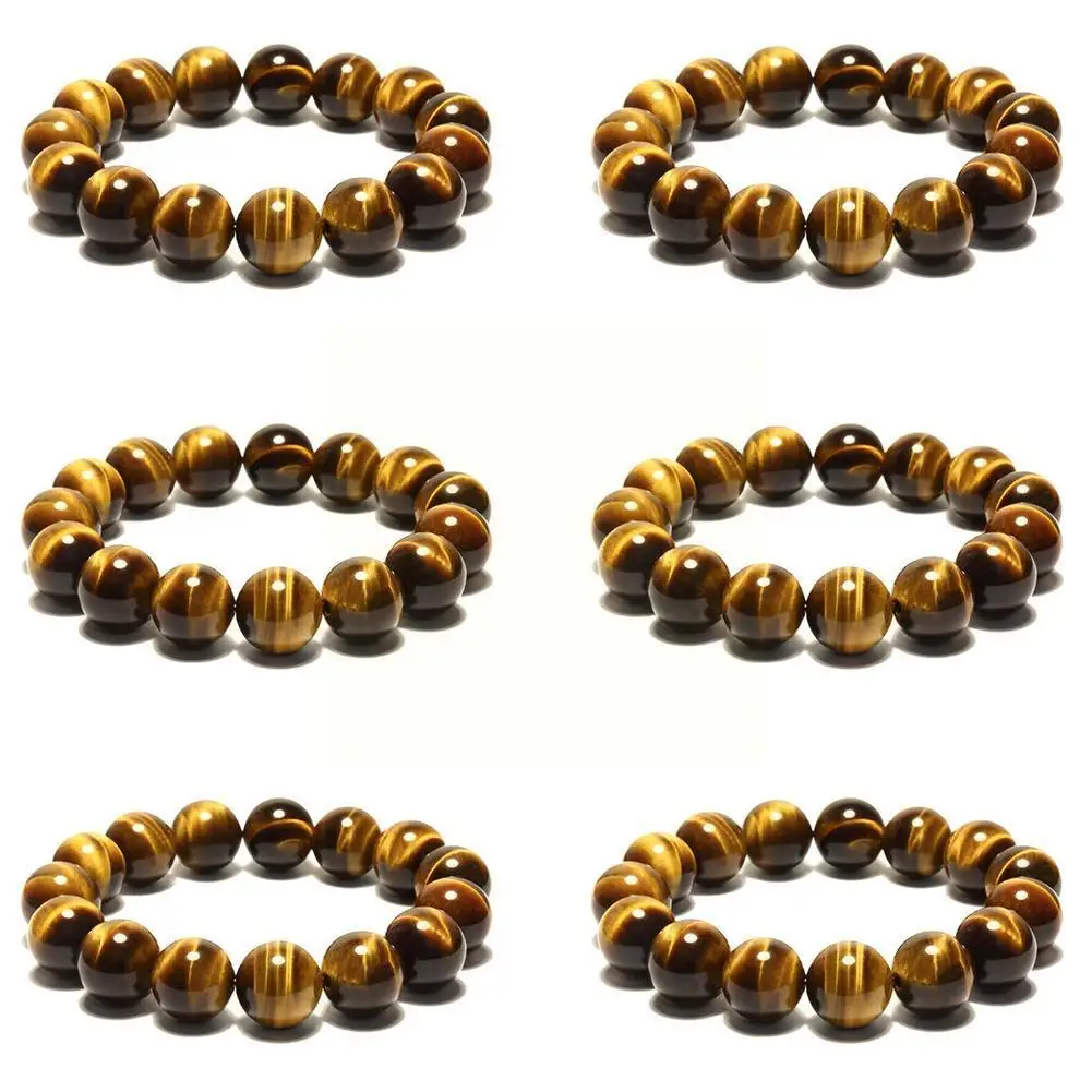 Желтый кристаллический браслет тигровый глаз ювелирные изделия из прозрачного