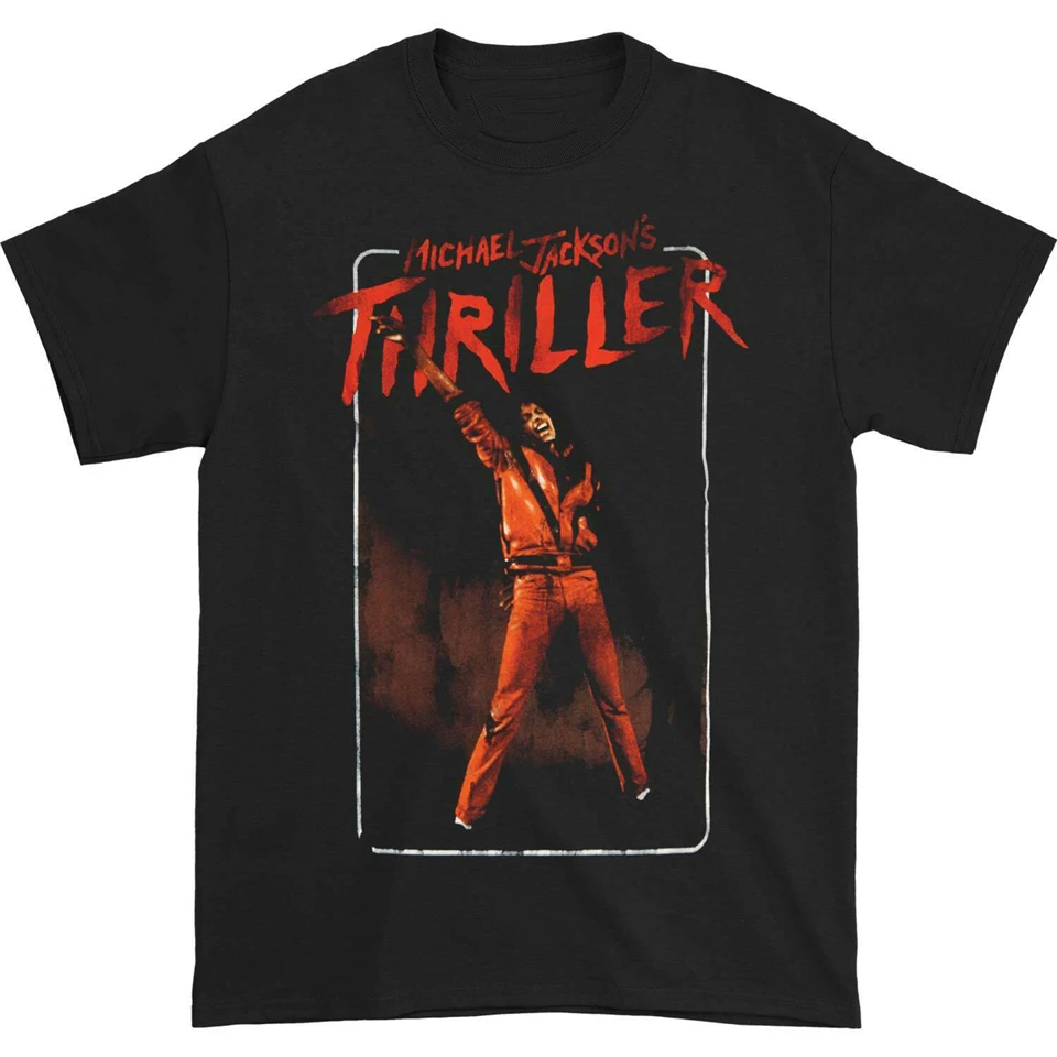 Футболка для мужчин с Майклом Джексоном Mj Thriller черная футболка размера