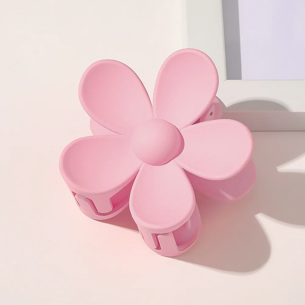 

Spring Summer Fashion Korean Hair Claws Candy Colors Flower Shaped Cute Hair Crab Clamps Hairdress Solid Hairpins Accessories